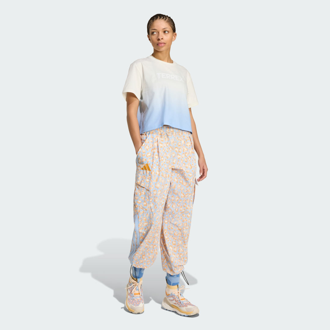 adidas Terrex Xploric CLIMA365 Cargo Tracksuit Bottoms Off White / Glow Blue / Pure Tangerine - Image 3