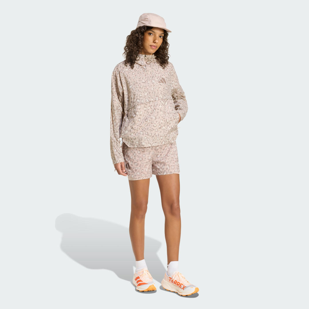 adidas Terrex Xploric CLIMA365 Printed Wind Anorak Beige / Wonder Taupe / Trace Brown - Image 3