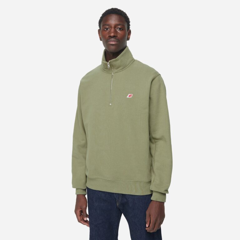 New Balance Made in USA Quarter Zip Sweatshirt in Green - Size: S