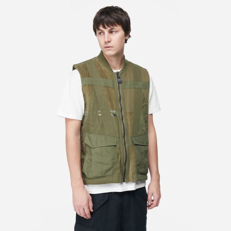 Maharishi Tugihagi Patchwork Tobi Vest in Green - Size: L