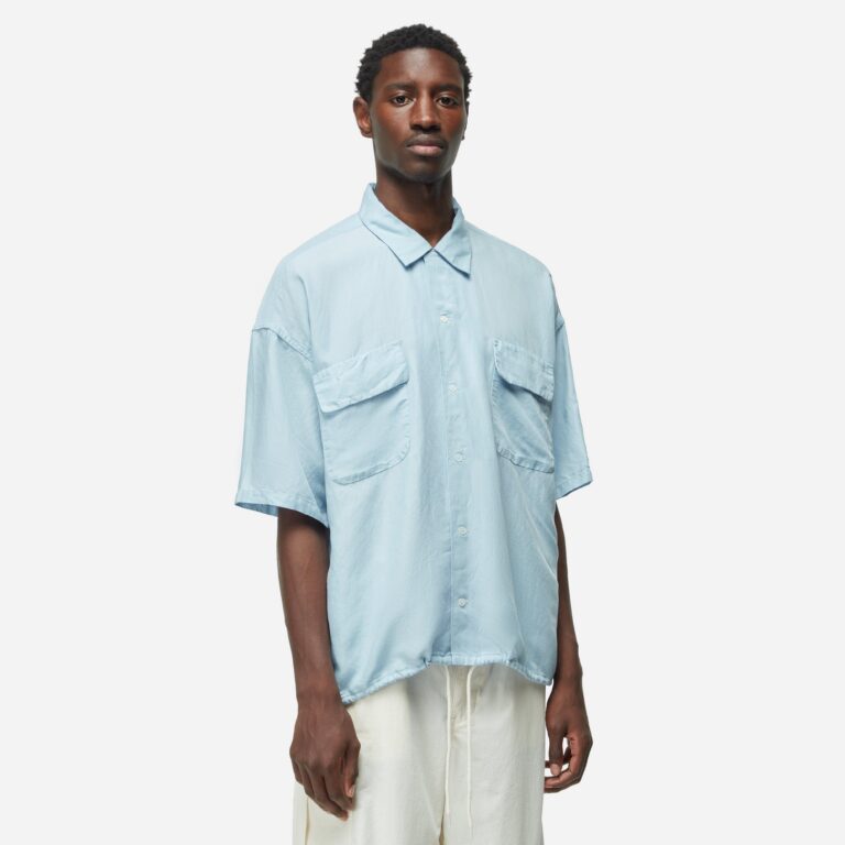 Nanamica Cupra Hemp Ss Shirt in Blue - Size: M