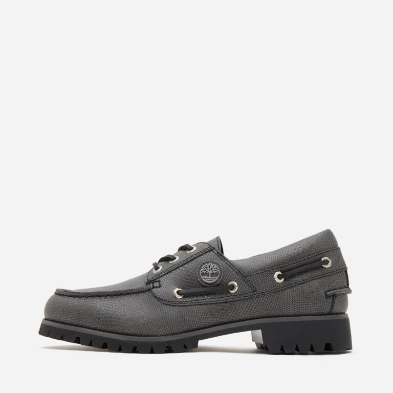 Timberland 3-Eye Lug Handsewn Boat Shoe in Black - Size: 11