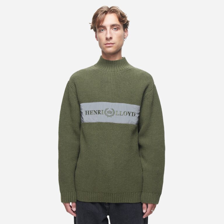 Henri Lloyd Falmouth Gansey Knit Sweatshirt in Green - Size: S