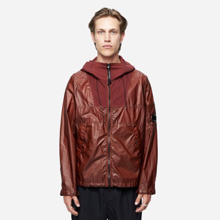C.P. Company CS II Mixed Hooded Lens Jacket in Red - Size: M