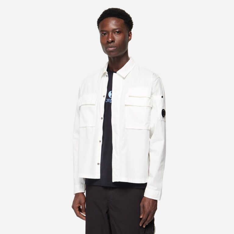 C.P. Company Gabardine Lens Shirt in White - Size: XL
