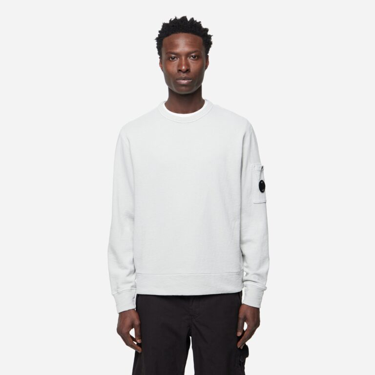 C.P. Company Diagonal Raised Lens Sweatshirt in White - Size: S