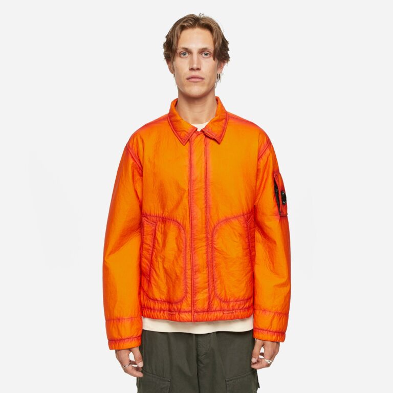 C.P. Company Bi-Film Short Jacket in Orange - Size: XL