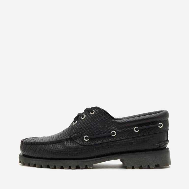 Timberland Authentic 3-Eye Lug Handsewn Boat Shoe in Black - Size: 11