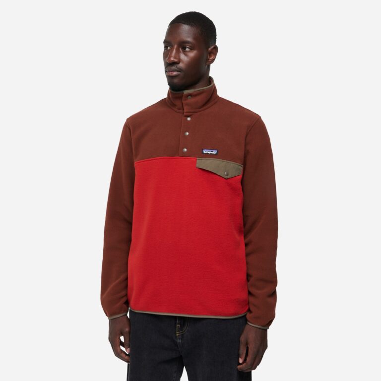 Patagonia Lightweight Synchilla Snap Pullover in Red - Size: L