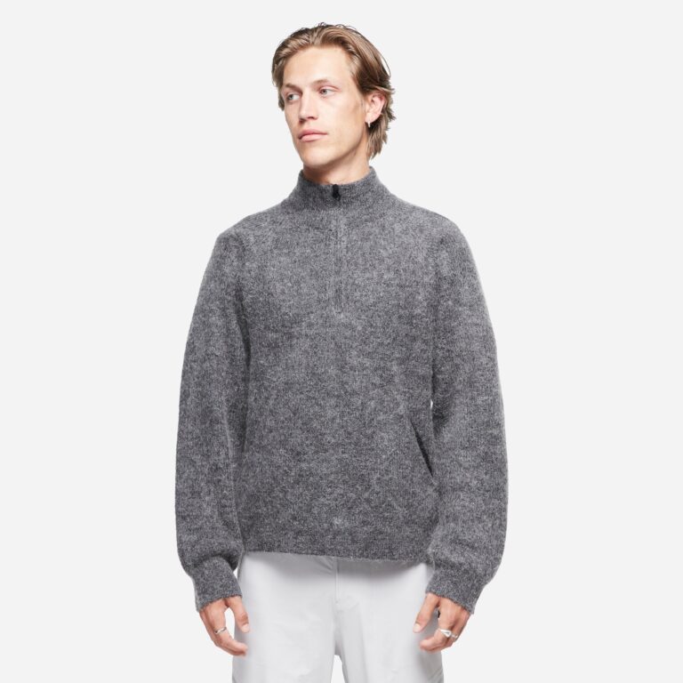 Hiking Patrol Mohair Mix Knit Sweatshirt in Grey - Size: L