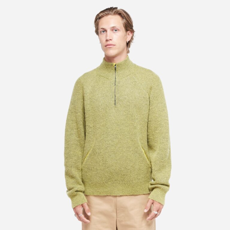 Hiking Patrol Mohair Mix Knit Sweatshirt in Yellow - Size: M