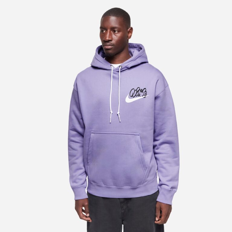 Nike Solo Swoosh Graphic Hoodie in Purple - Size: S