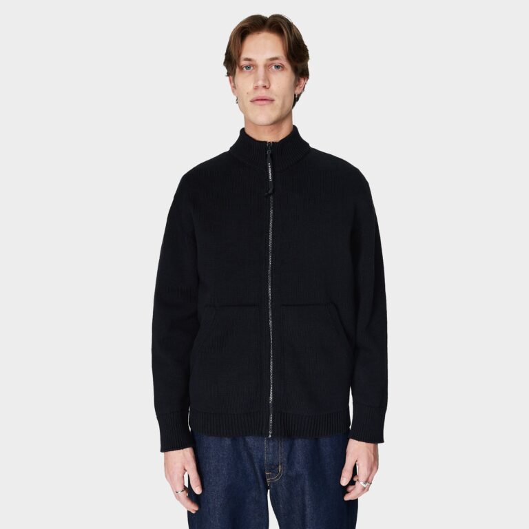 C.P. Company Internal Vest Knitted Zip-Up Cardigan in Grey - Size: XL