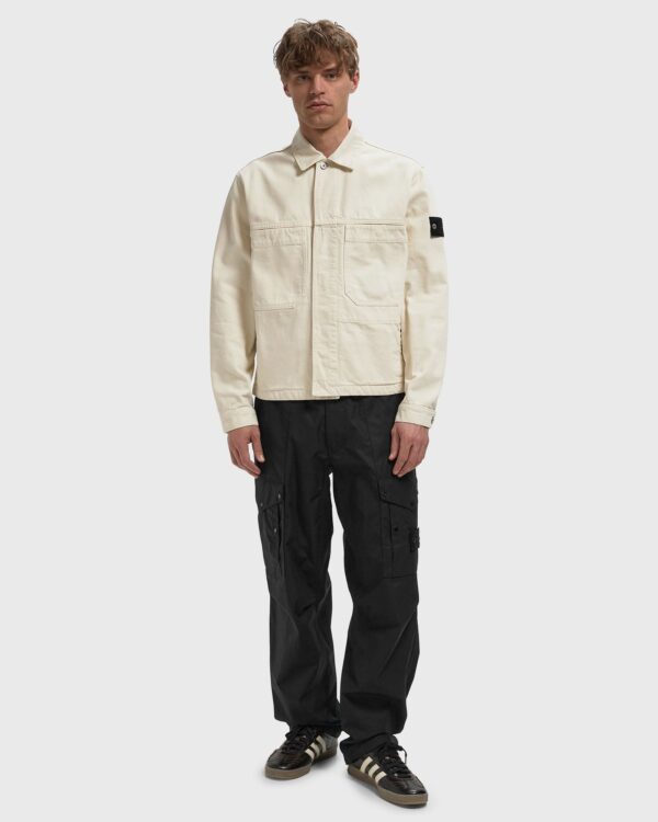 Stone Island Coach Jacket With Anti-Drop Finish Ivory