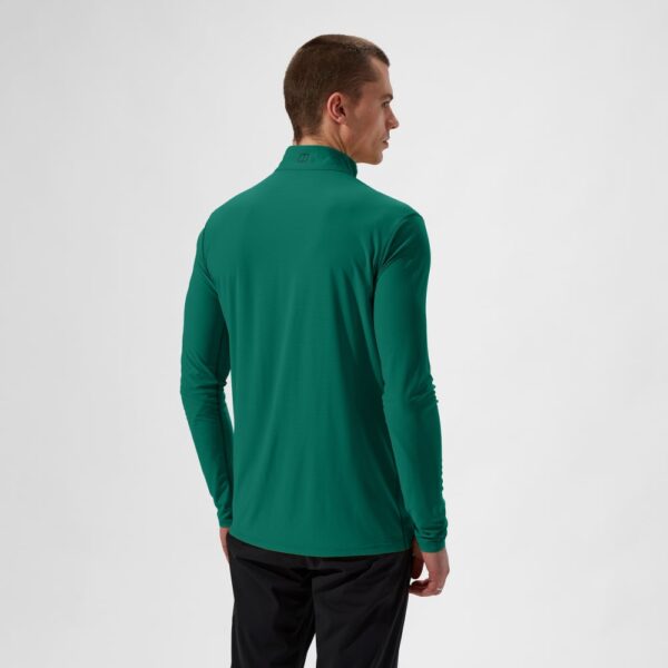 Berghaus Men's  24/7 Half Zip Long Sleeve Tech Tee - Green - Image 4