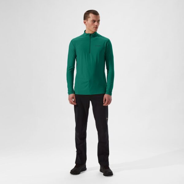 Berghaus Men's  24/7 Half Zip Long Sleeve Tech Tee - Green - Image 5