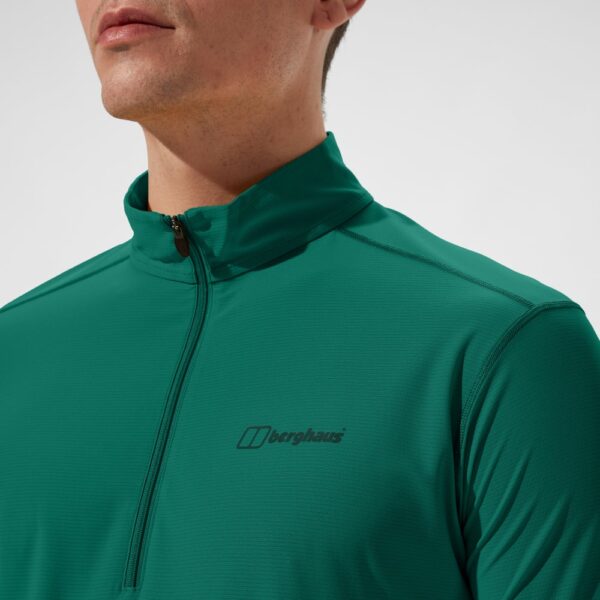Berghaus Men's  24/7 Half Zip Long Sleeve Tech Tee - Green - Image 8