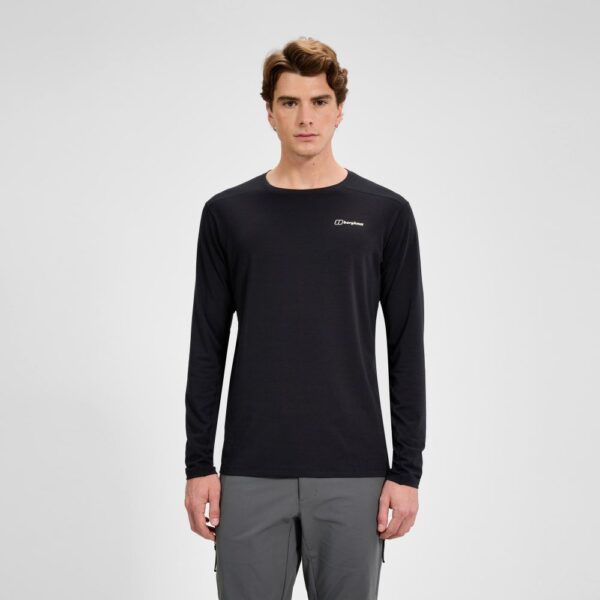 Berghaus Men's Delta Long Sleeve Tech Tee - Black - Image 3