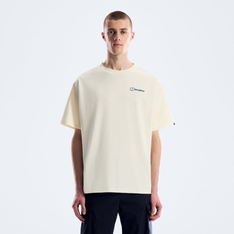 Berghaus Men's Geo Mountain Tee - Light Grey