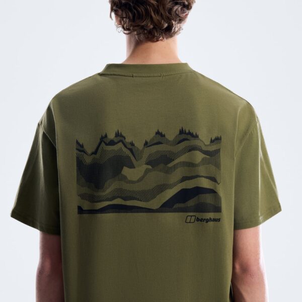 Berghaus Men's Geo Mountain Tee - Dark Green