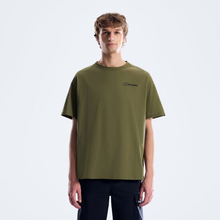 Berghaus Men's Geo Mountain Tee - Dark Green