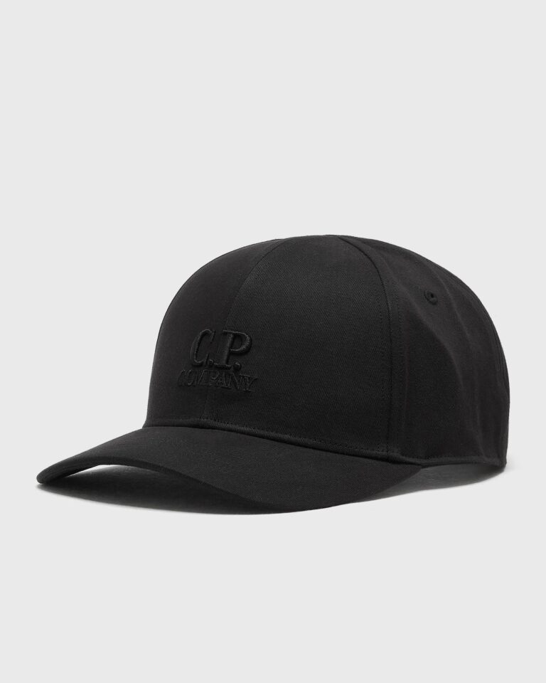 C.P. Company Gabardine Logo Cap BLACK RCCMAC750A006288A-999