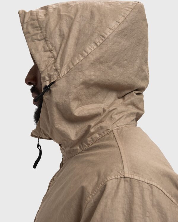Stone Island Organic Look Nylon Panama TC Hooded Jacket Desert Sand