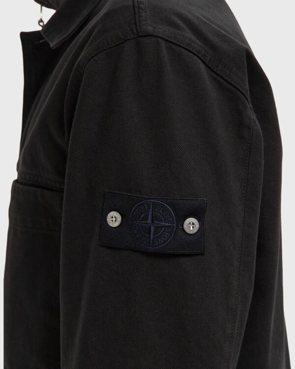 Stone Island Coach Jacket With Anti-Drop Finish Black