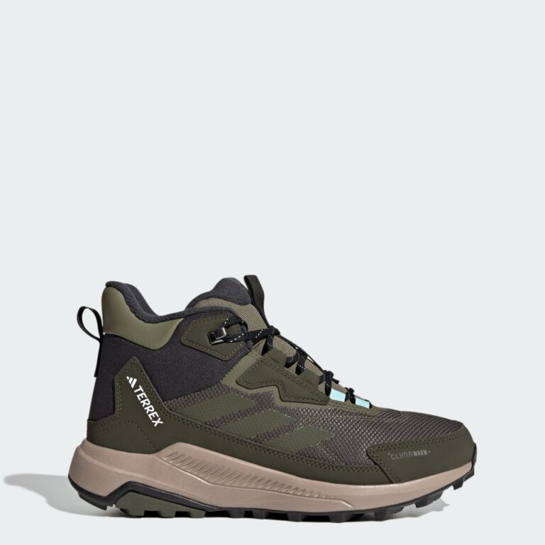 adidas Terrex Anylander CLIMAWARM+ Hiking Shoes Olive Strata / Night Cargo / Semi Flash Aqua
