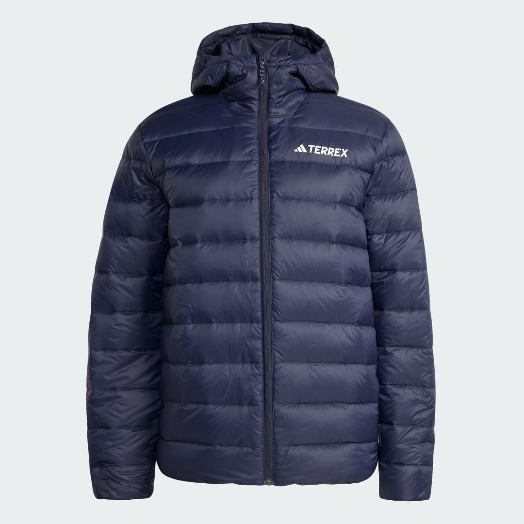 adidas Terrex Multi Essentials CLIMAWARM Light Down Hooded Jacket Legend Ink - Image 4