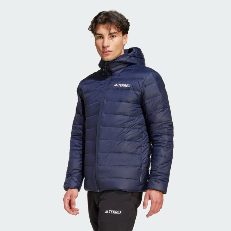 adidas Terrex Multi Essentials CLIMAWARM Light Down Hooded Jacket Legend Ink