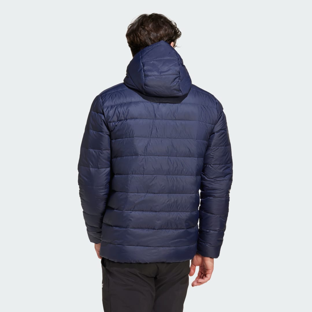 adidas Terrex Multi Essentials CLIMAWARM Light Down Hooded Jacket Legend Ink - Image 2