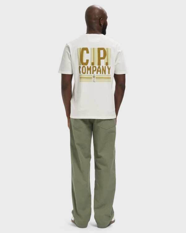 C.P. Company 30/1 Jersey Short Sleeve British Sailor T-Shirt Gauze White