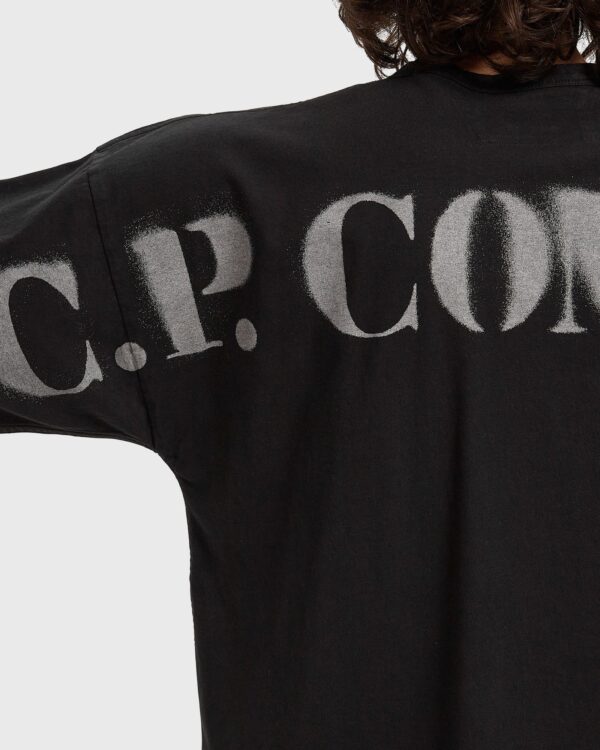 C.P. Company 020 Jersey Short Sleeve Stencil T-Shirt Black