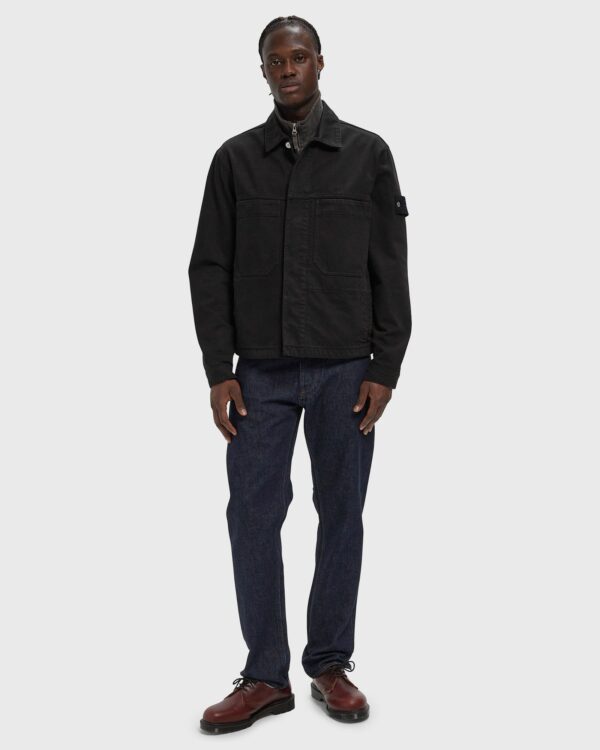 Stone Island Coach Jacket With Anti-Drop Finish Black