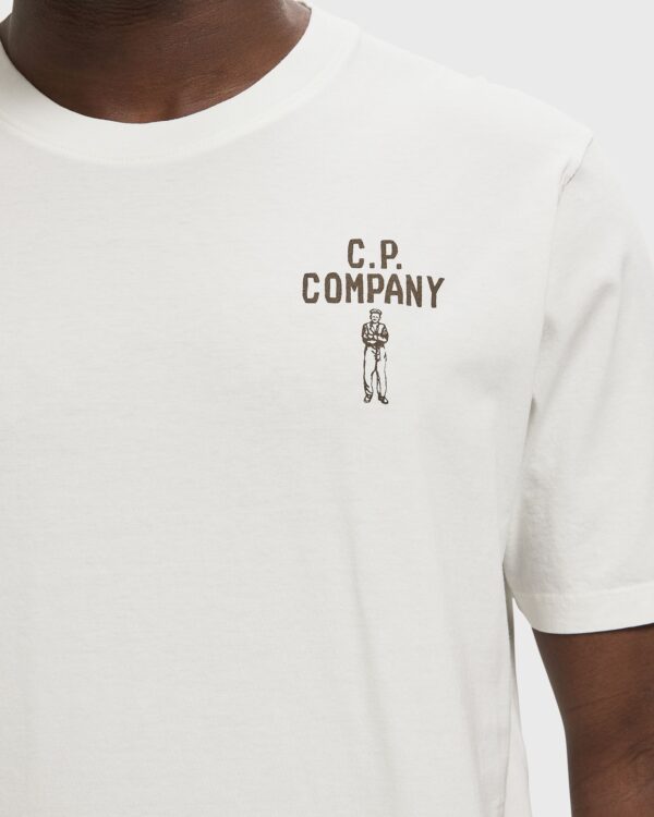 C.P. Company 30/1 Jersey Short Sleeve British Sailor T-Shirt Gauze White
