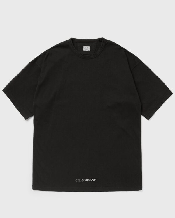 C.P. Company 020 Jersey Short Sleeve Stencil T-Shirt Black 20CMTS213A006057O-999