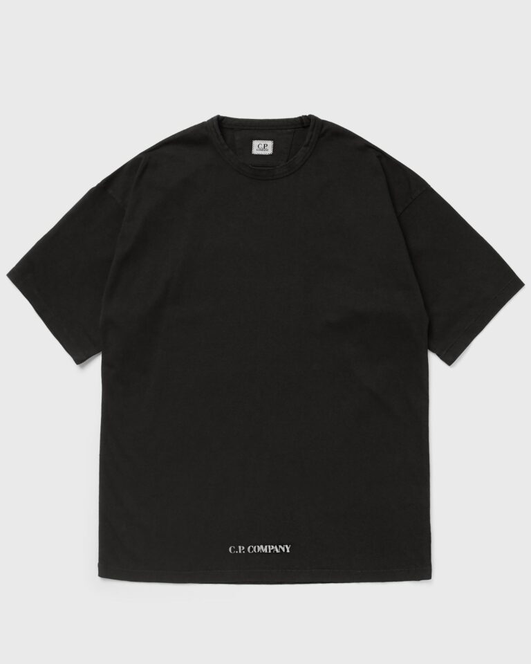 C.P. Company 020 Jersey Short Sleeve Stencil T-Shirt Black 20CMTS213A006057O-999