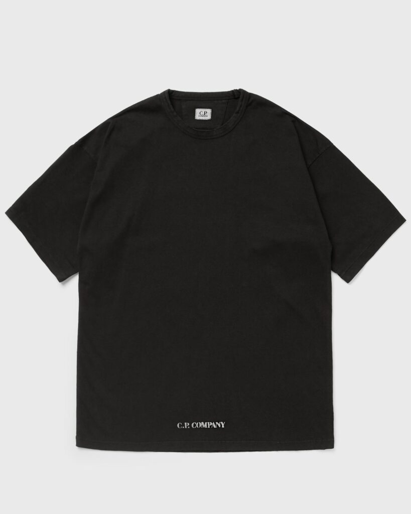 C.P. Company 020 Jersey Short Sleeve Stencil T-Shirt Black 20CMTS213A006057O-999