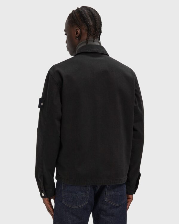 Stone Island Coach Jacket With Anti-Drop Finish Black