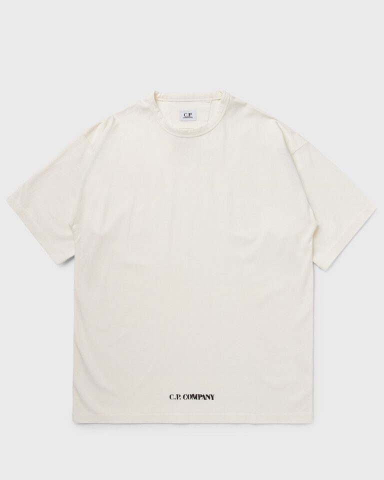 C.P. Company 1020 Jersey Short Sleeve Stencil T-Shirt Gauze White 20CMTS213A006057O-103