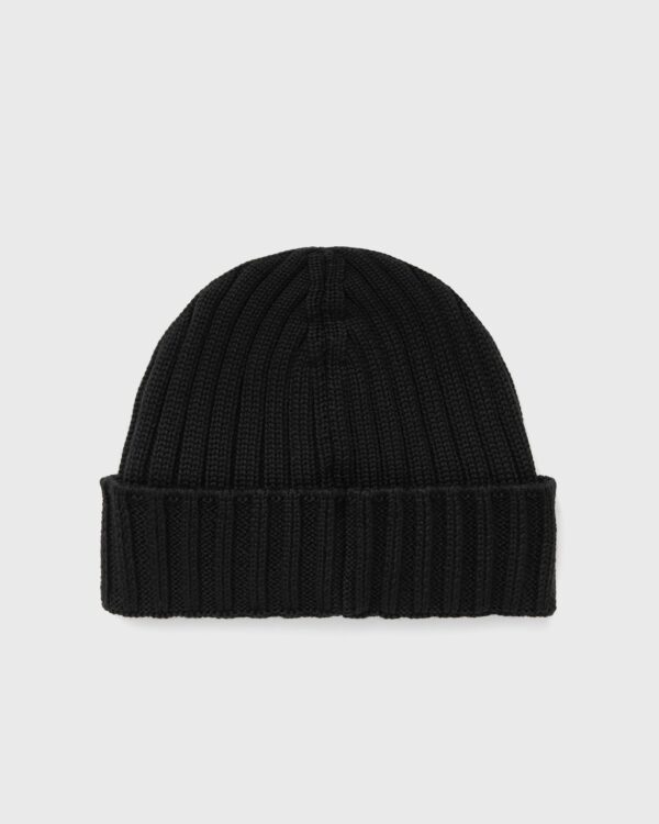C.P. Company Extra Fine Merino Wool Logo Beanie Black RFCMAC738A005509A-999