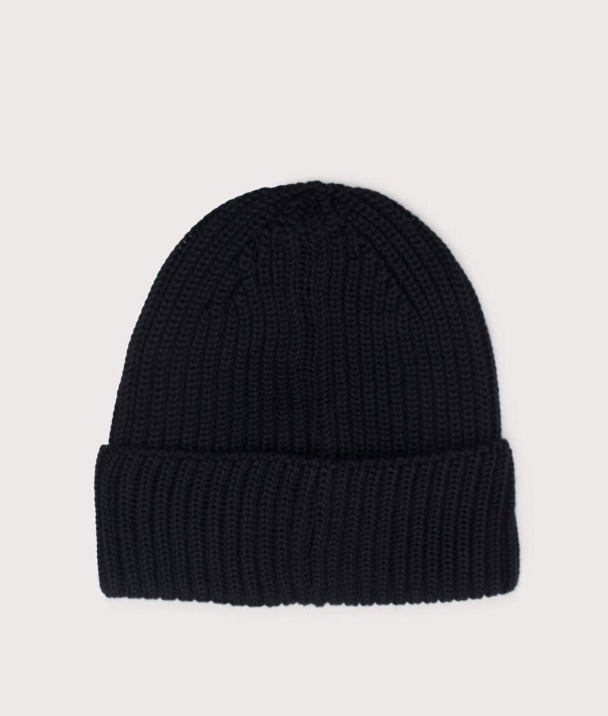 C.P. Company Extrafine Merino Wool Lens Beanie Black