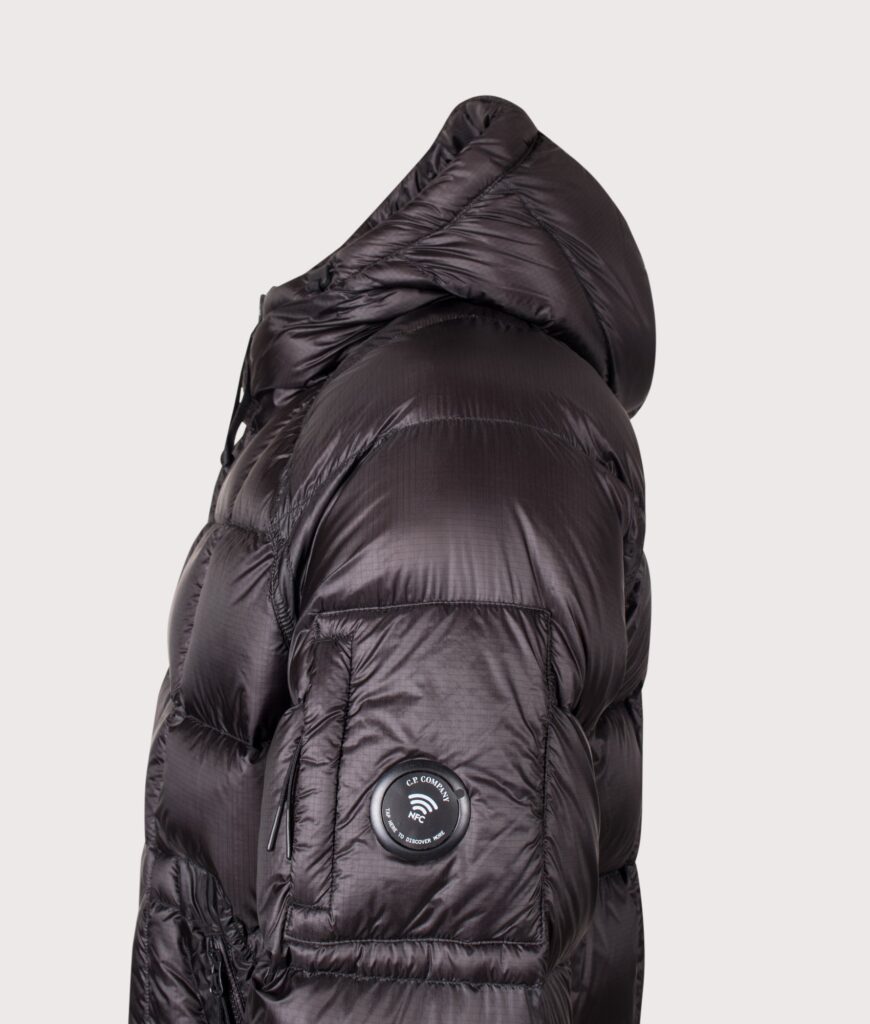 C.P. Company D.D. Shell Hooded Down Jacket Black
