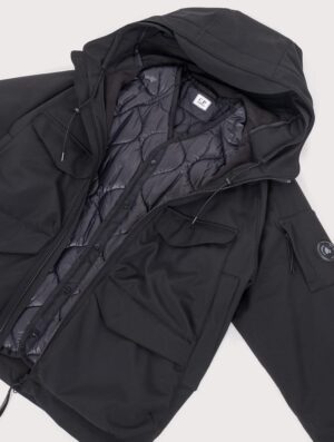 C.P. Company C.P. Shell-R Padded Hooded Lens Jacket Black