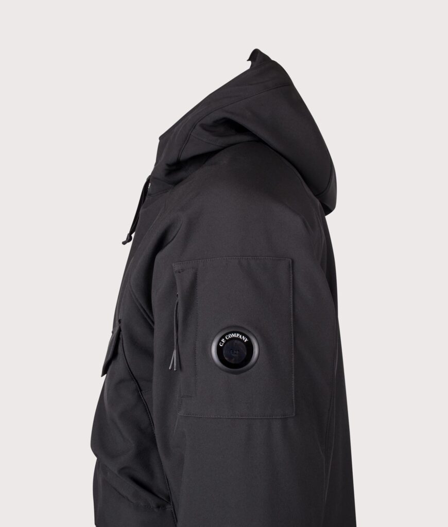 C.P. Company C.P. Shell-R Padded Hooded Lens Jacket Black