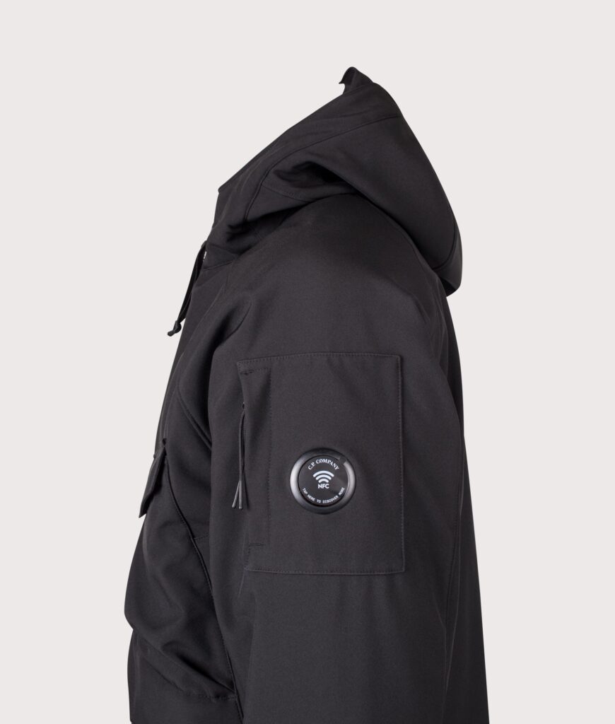 C.P. Company C.P. Shell-R Padded Hooded Lens Jacket Black