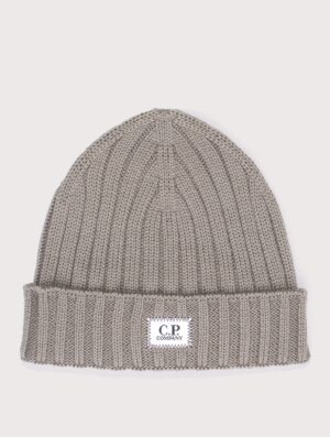 C.P. Company Extrafine Merino Wool Logo Beanie Fallen Rock