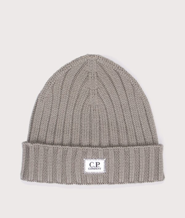 C.P. Company Extrafine Merino Wool Logo Beanie Fallen Rock