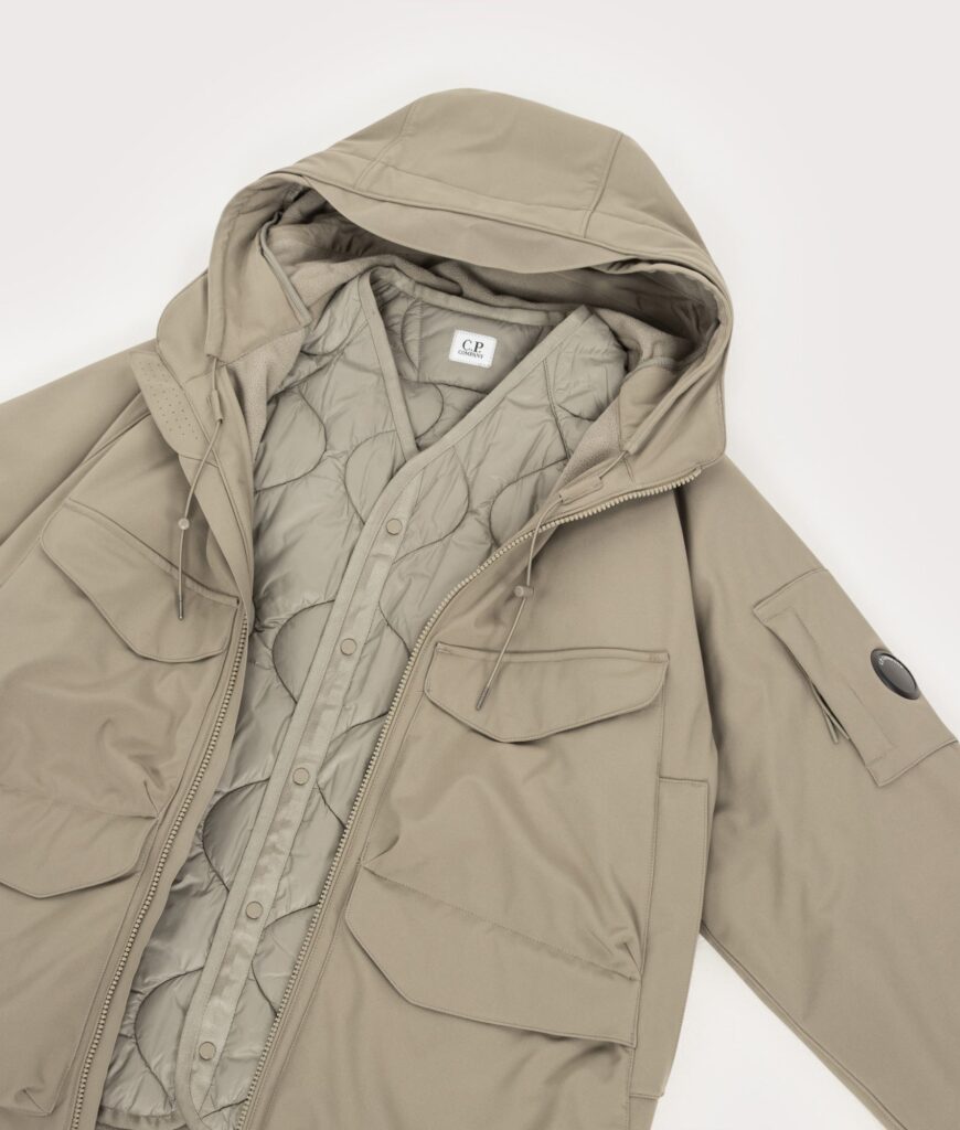 C.P. Company Shell-R Padded Hooded Lens Jacket Fallen Rock